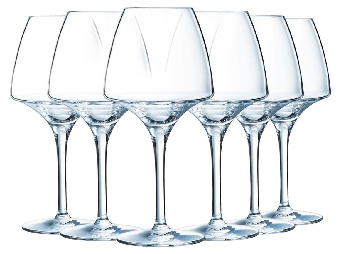 C & S Chef Sommelier Open Up wijnglas, 32 cl, 6 stuks, versterkt kristalglas