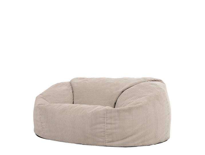 icon Riesensitzsack Flauschig Soul, Beige, Kunststoff, 130x57x116 cm, Wohnzimmer, Sessel, Sitzsäcke, XXL Sitzsäcke