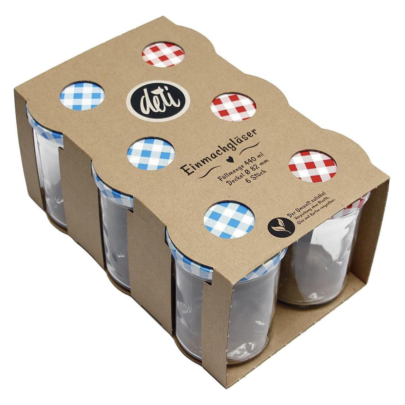 Deti Einmachglas m.D.440ml 6er (6 Stk., 0.44 l) (05136)