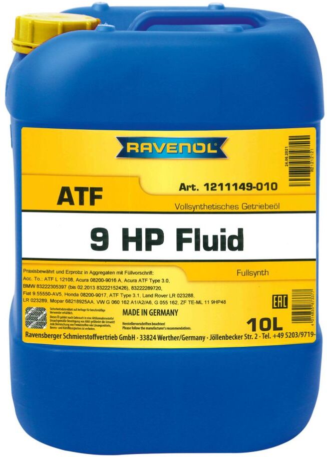 Ravenol Olio per cambio 1211149 ATF 9HP FLUID 10L