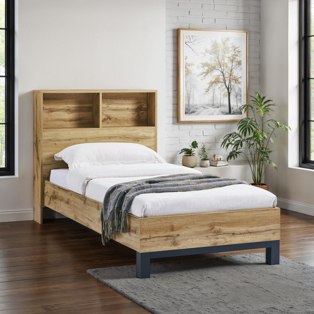 Wade Logan Yonkers Storage Bed Oak Single (3')