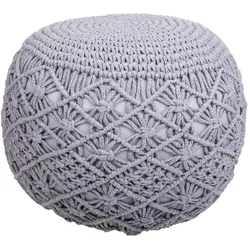 POUF aus Baumwolle, grau, 45x40cm