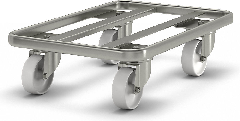 Fahrgestell KM673, LxBxH 600 x 400 x 160 mm, 4 Lenkrollen Kongamek