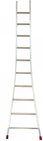Facal Atlanta ATL-10/S, 10 gradini, 2.86 m - Scala da appoggio in alluminio - Altezza stimata operativa 3.75 m