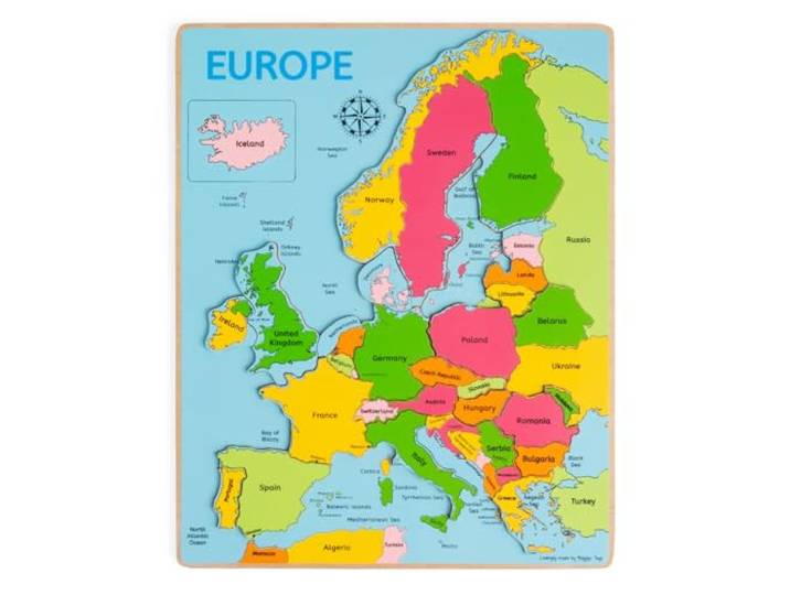 Bigjigs Toys Houten Europa Inzet Puzzle
