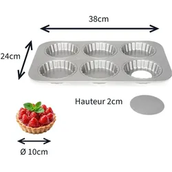 Patisse Mini Quiche, Backform, Silber