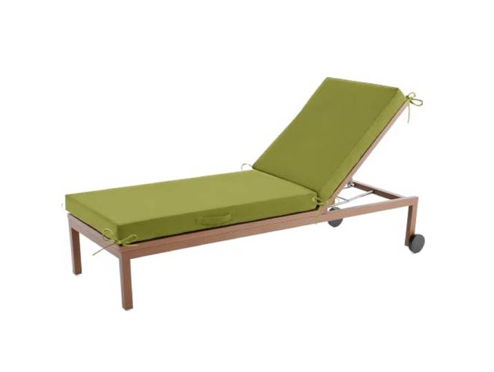 Aocase Sonnenliege Auflage, Deckchair Auflagen, Liegenauflagen für Gartenmöbel Wasserdicht, liegestuhl Auflage Mit Einstellband,für Sonnenliege Gartenmöbel Matratze,Grün,190x60x6cm