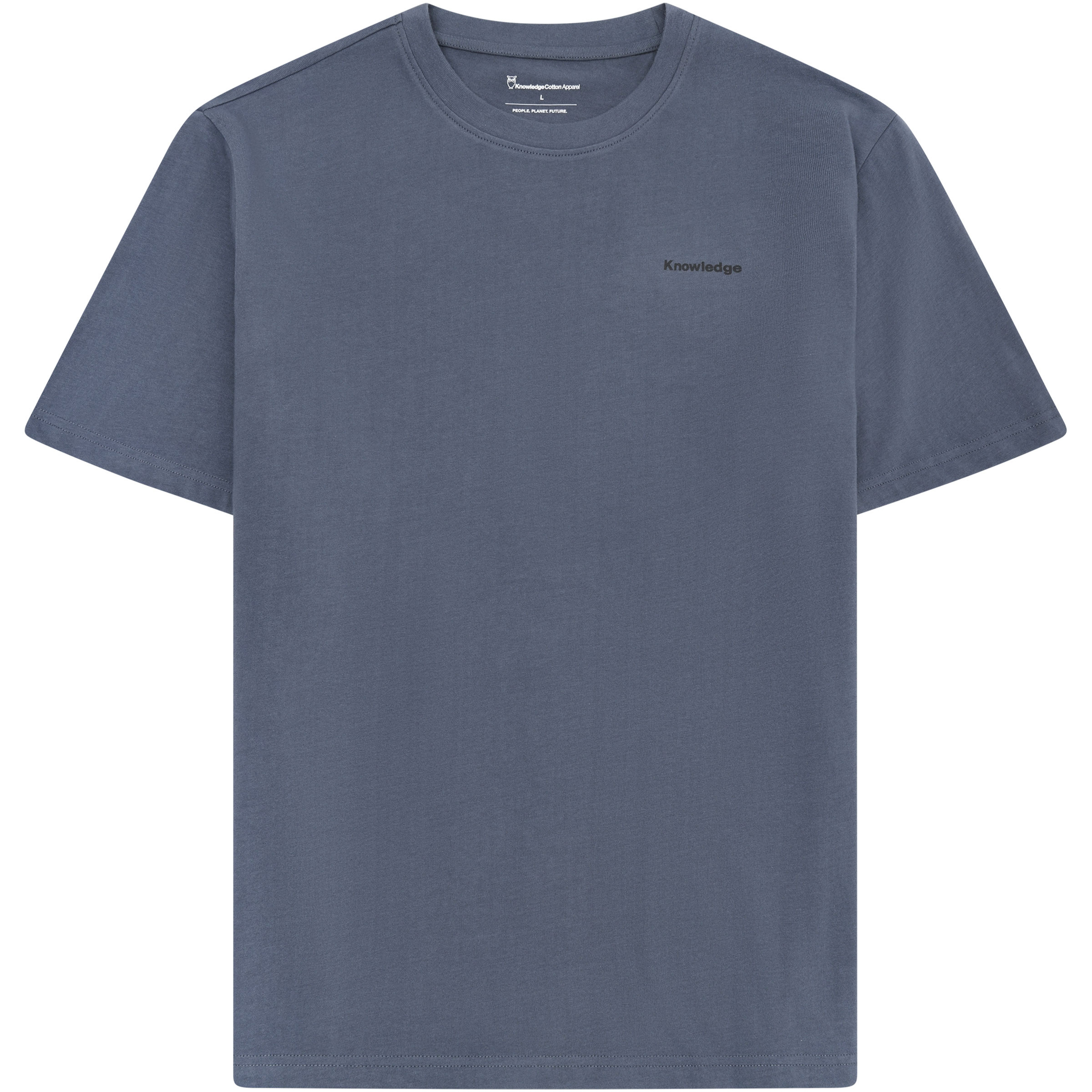 KnowledgeCotton Apparel Back Print Herren T-Shirts blau Größe XL Lifestyle Hautfreundlich