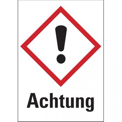 König Werbeanlagen Dreifke® Gefahrstoffetiketten - dickes Ausrufezeichensymbol ( - 52x74 mm Folie selbstklebend