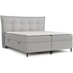BOXBETT Las Palmas 140/200 cm Graubeige im Megan Stoff