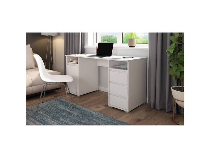 Schreibtisch Nichols 138 x 75 x 55cm Weiß/Weiß