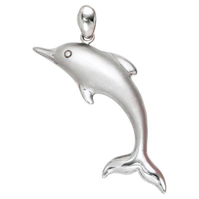 Kettenanhänger JOBO "Anhänger Delfin", silber (silber 925), Schmuckanhänger, Damen, Silber 925 (Sterlingsilber), Kettenanhänger, 925 Silber