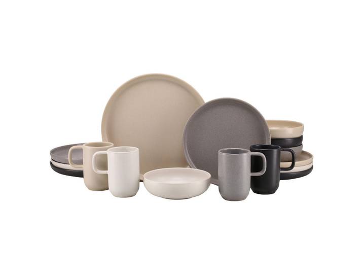 Creatable Kombiservice Uno, Mehrfarbig, Keramik, 16-teilig, 300 ml,400 ml, Essen & Trinken, Geschirr, Geschirr-Sets, Kombiservice