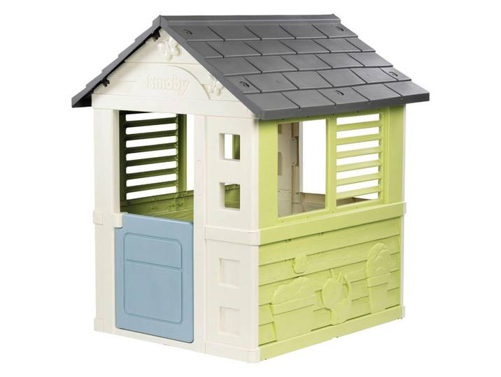 Smoby Spielhaus, Pastellblau, Kunststoff, 99x114.70x19.60 cm, Freizeit & Co, Gartenspielzeug, Spielhäuser