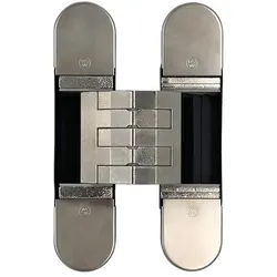 Bsw verdecktl.Objektband Hide 3D130-80 vernickelt,glänzend Bandh130mm Bel.-W80kg