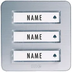 ME KTA-3 AS - Aufputz-Klingeltaster, 3-reihig, Alu