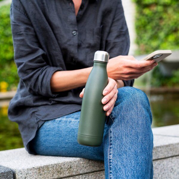 JobOut Burde Vandflaske Matte Dark Green, 0,5 L
