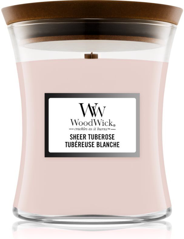 Woodwick Sheer Tuberose scented candle 275 g