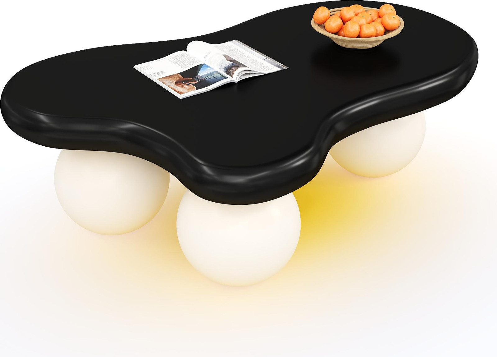 Fortuna Lai salontafel in cloud stijl met 16 kleuren LED-verlichting