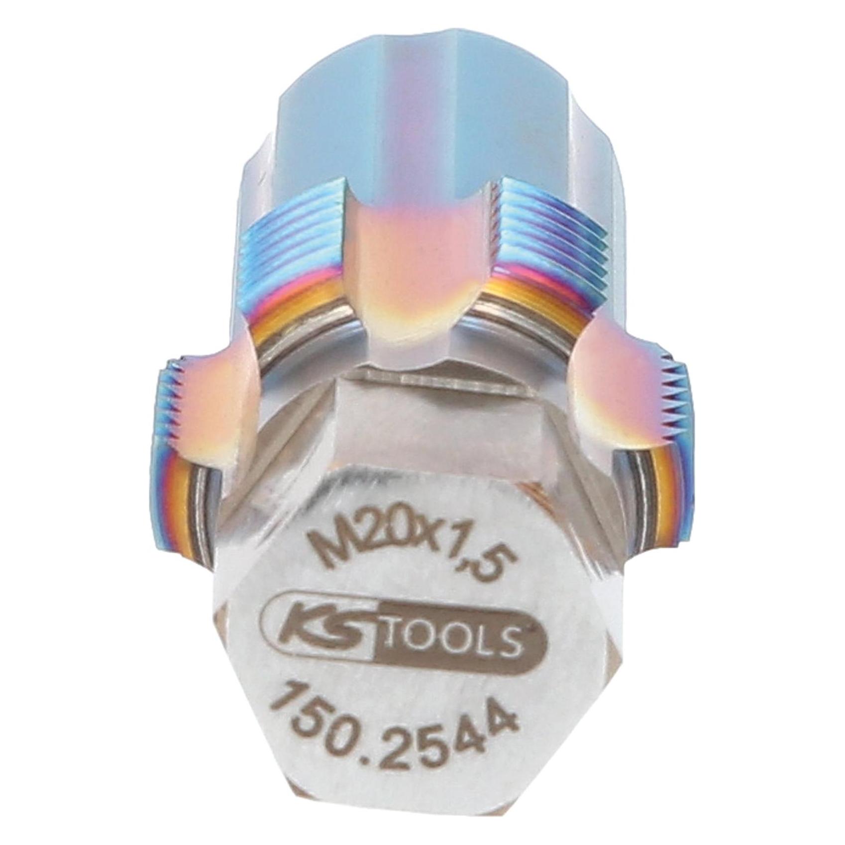 KS Tools Gewindeschneider mit Führungsbolzen für NOX-Sensoren, M20x1,5 (150.2544)
