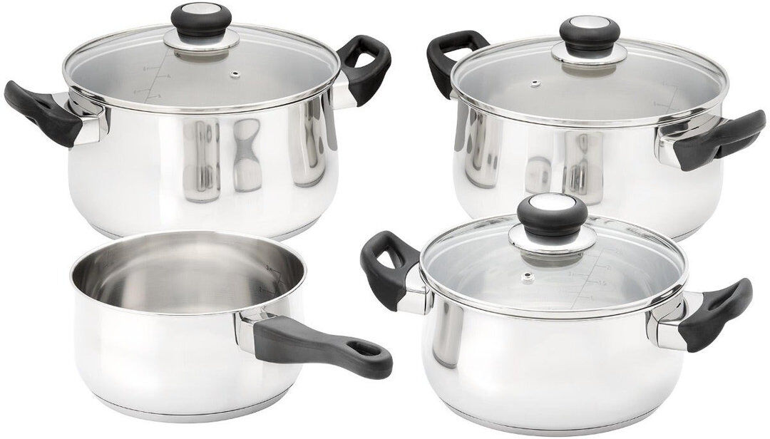 Judge Vista, 4 Piece Cookware Set Polished Steel 7