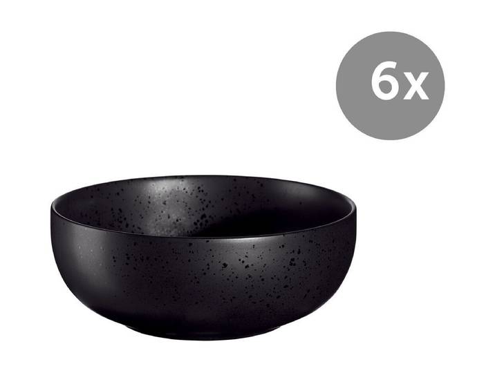 ASA SELECTION Schüssel Buddha Bowl 18 cm Coppa Kuro 6-tlg., Keramik, (1-tlg), Buddha Bowl, Poké Bowl, Müslischale, 900 ml, Ø18cm, Porzellan, schwarz