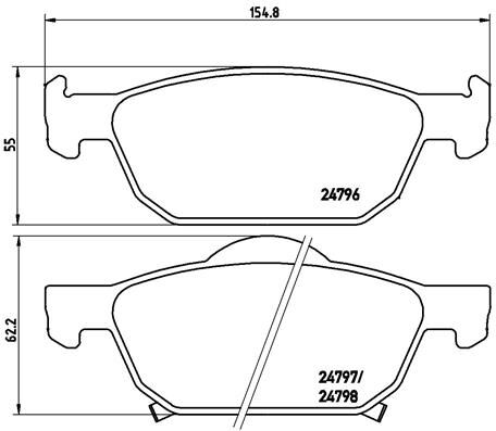 Brembo Bremsensatz, Scheibenbremse Bremsensatz-Vorn Und Hinten Sg00000ewj Hinterachse Innenbelüftet 296mm 25mm Für Proton Acura (Gac) Honda (Gac