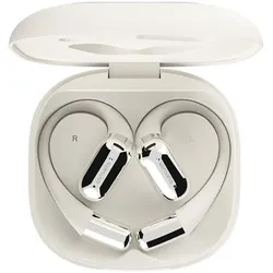 4smarts Open-Ear Bluetooth Kopfhörer SkyBuds AI Screen, Beige (4 h, Kabellos), Kopfhörer, Beige