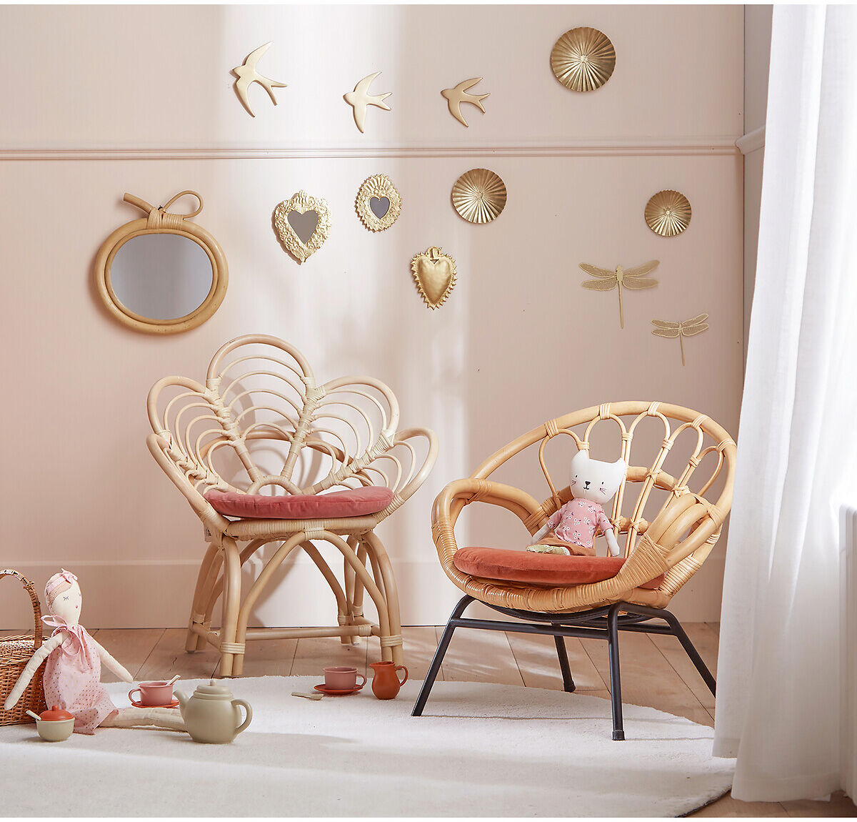LA REDOUTE INTERIEURS Lot de 3 décorations murales oiseaux, Strakaza