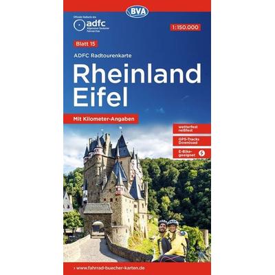 BVA ADFC Radtourenkarte Rheinland /Eifel 1:150.000, Sonstige von , KOMPASS Freytag & Berndt, 978-3-96990-186-1