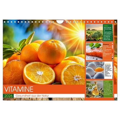 VITAMINE - Gesundheit aus der Natur (Wandkalender 2026 DIN A4 quer), CALVENDO Monatskalender