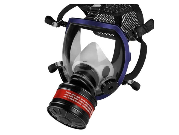 Masque respiratoire intégral avec filtre à charbon actif de 40 mm, adapté aux fumées chimiques, à la peinture en aérosol, à la survie tactique