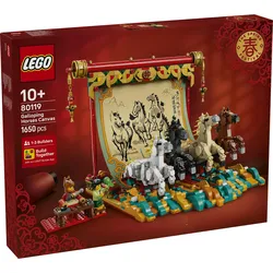 LEGO Anzeige mit galoppierenden Pferden