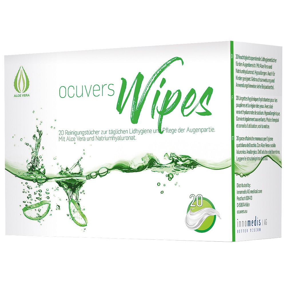 Ocuvers wipes Lidrandpflege 20 St Tücher