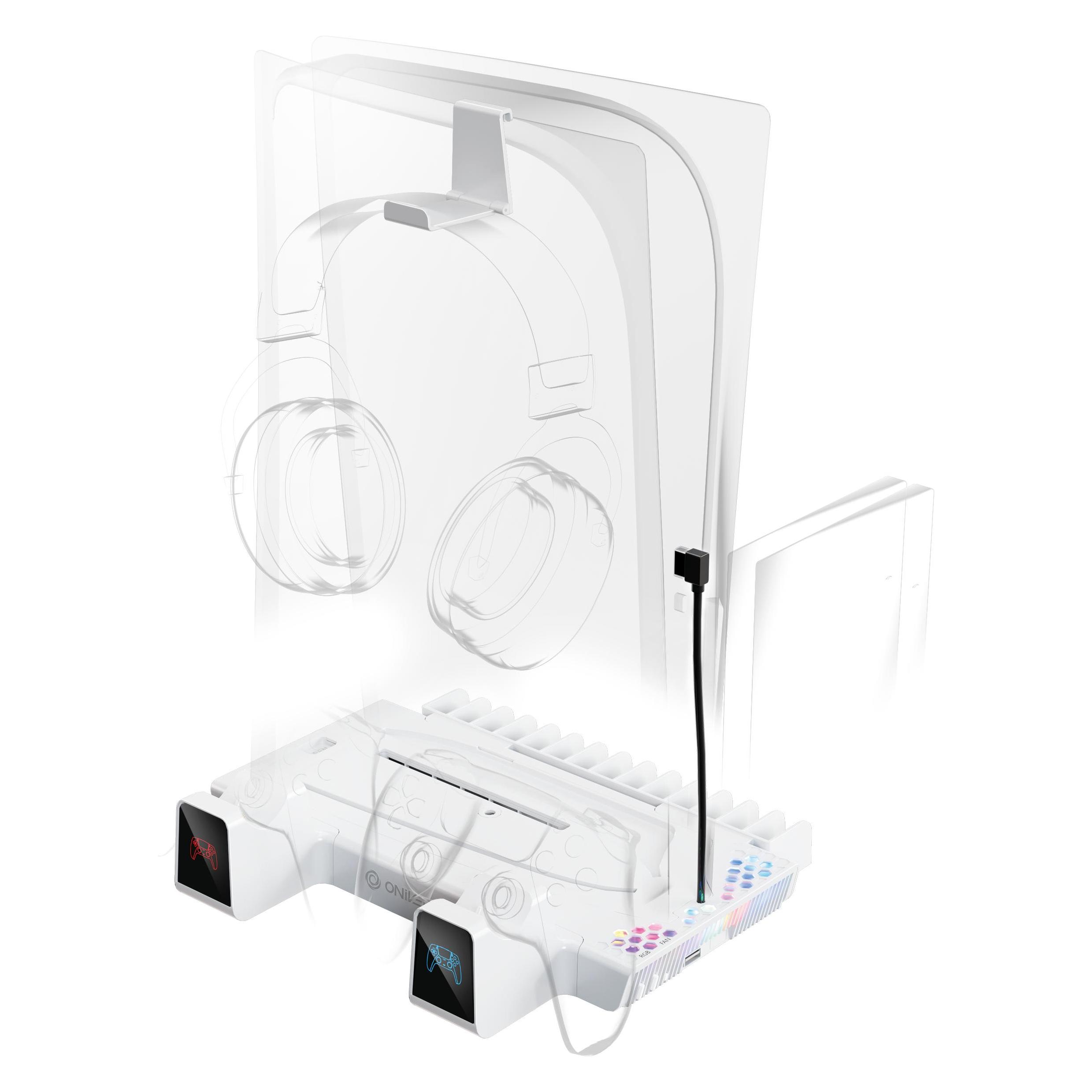 Oniverse Nexus 5 Multifunctionele Standaard (PS5/ PS5 Slim) Wit (ONICSMLT-PS5-WHT) (PS5) (ONICSMLT-PS5-WHT)
