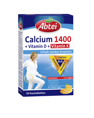 Perrigo Deutschland GmbH ABTEI Calcium 1400+Vitamin D3+K Kautabletten 102 g 16044560