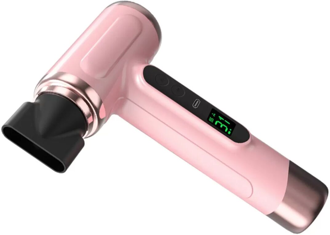 INF Akku-Haartrockner - Tragbarer USB Reiseföhn mit warmer & kalter Luft Rosa