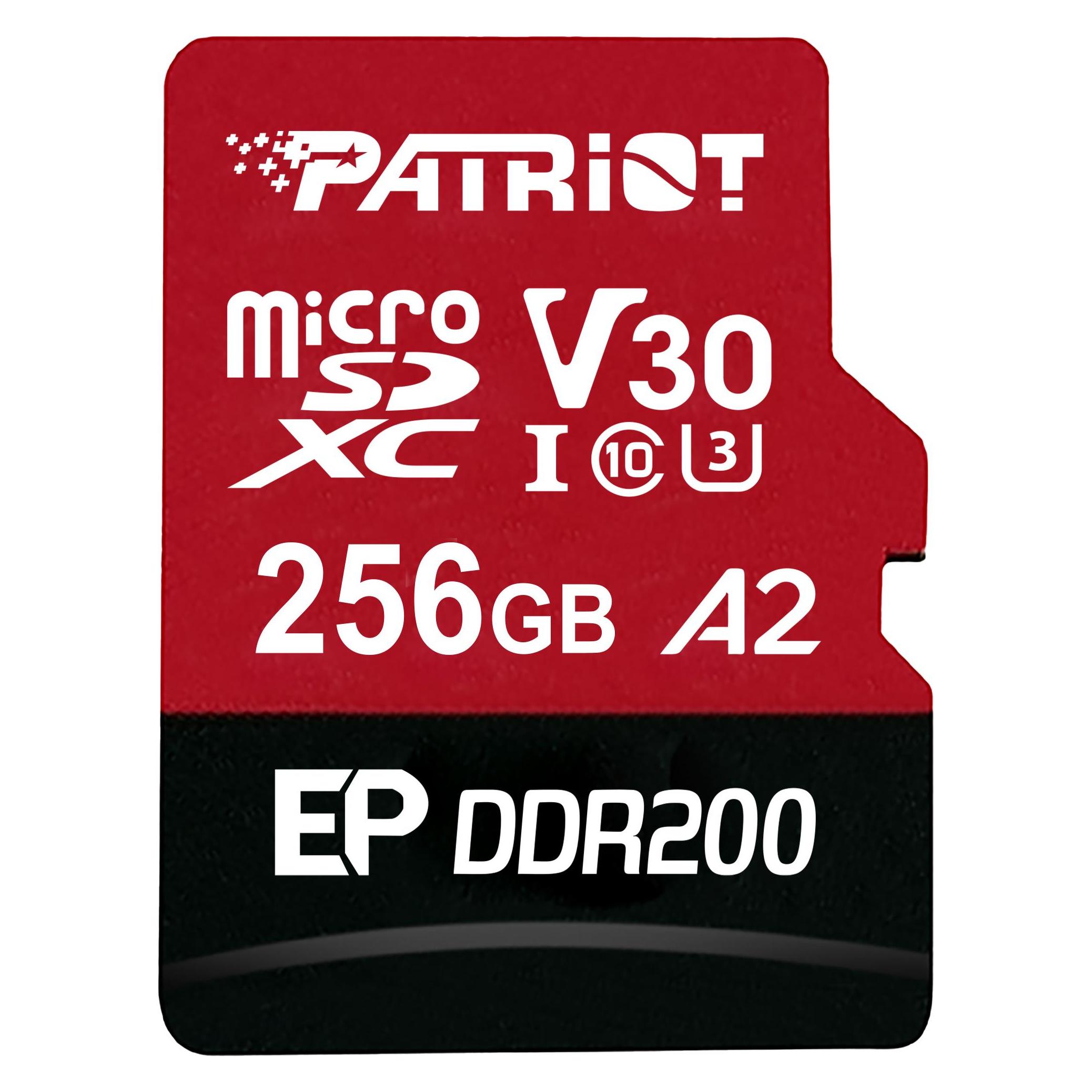 Patriot EP DDR200 + Leser/Micro SDXC/256GB/UHS-I U3 / Klasse 10 (256 GB, microSDXC, U3, UHS-I) (PEF256GEP33MCX)