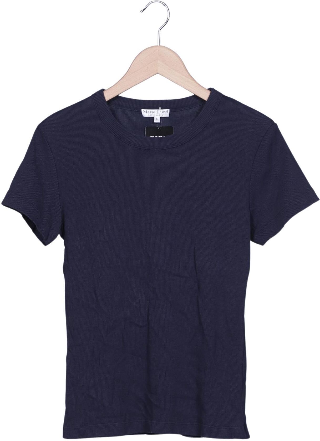 Marie Lund Damen T-Shirt, Marineblau, Gr. S, Baumwolle - Second Hand