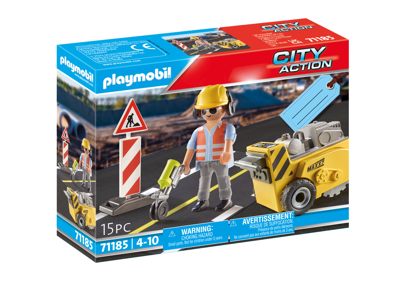 Playmobil Bouwvakker met freesmachine