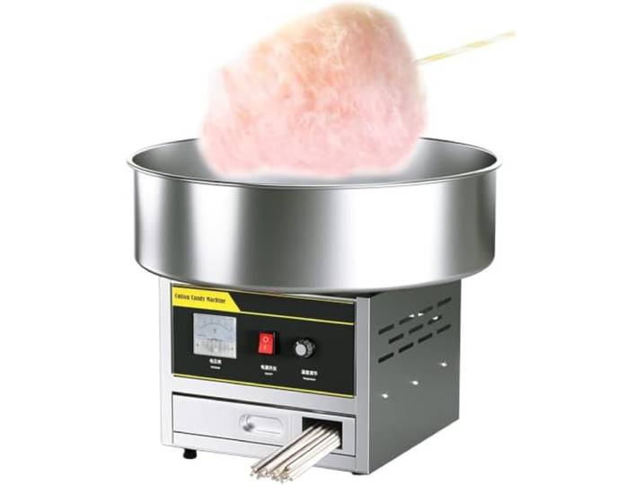 Gewerbliche Zuckerwattemaschine Aus Edelstahl, 1200 W Professionelle Zuckerwattemaschine, 45 Cm Großem Zuckertopf Aus Edelstahl, Stellen Sie Marshmallows Für Ihre Kunden Her