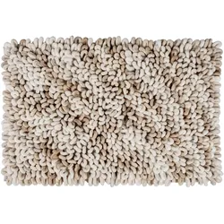 Badematte LERICI weiß-beige (BL 60x90 cm) - beige - BL 60x90 cm
