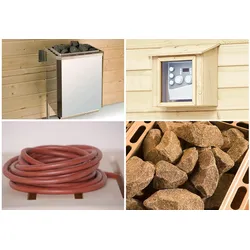 Weka Technikpaket 3 inkl. 9 kW Ofen, Saunasteine, Anschlusskabel und Steuergerät für Saunafass 198