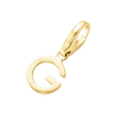 Charm Buchstabe "Buchstabe G, Silber 925", gold, GIORGIO MARTELLO MILANO, Charms, Damen, Silber 925 (Sterlingsilber)