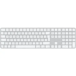 Apple Magic Keyboard with Touch ID and Numeric Keypad 2024 (DE, Kabelgebunden, Kabellos), Tastatur, Weiss