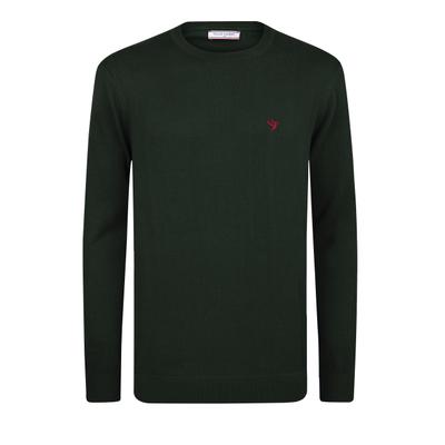Rundhalspullover FELIX HARDY "Pullover mit Rundhalsausschnitt", Herren, Gr. XL, grün, 100% Baumwolle, Rundhals, Pullover Rundhalspullover