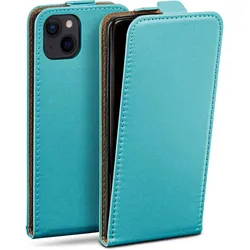 moex Flip Case iPhone 15 Klapphülle Leder Optik