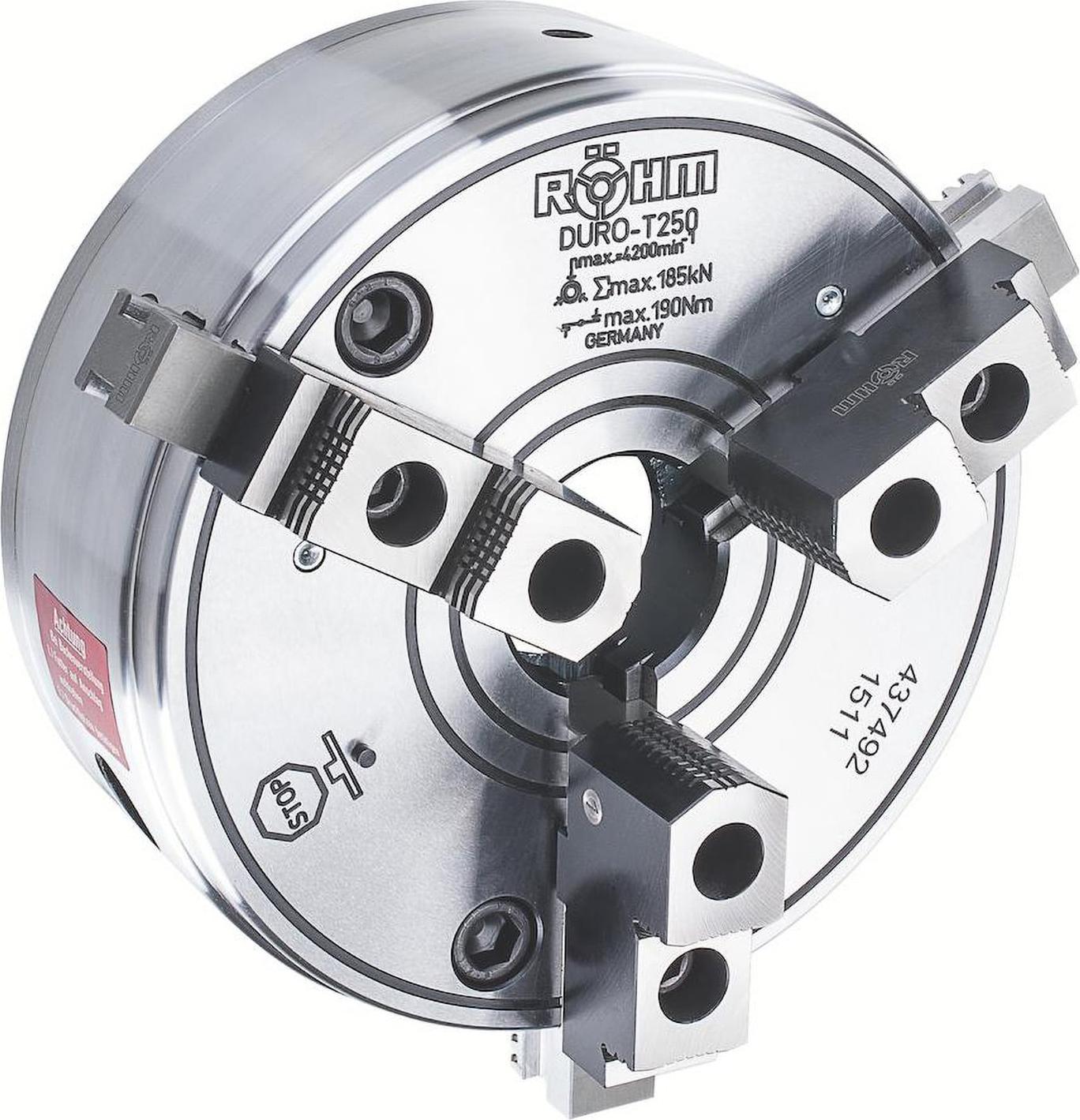 Röhm DURO-T 315, 3-Backen, Zylindrische Zentrieraufnahme, Grund- und Aufsatzbacken - 437493