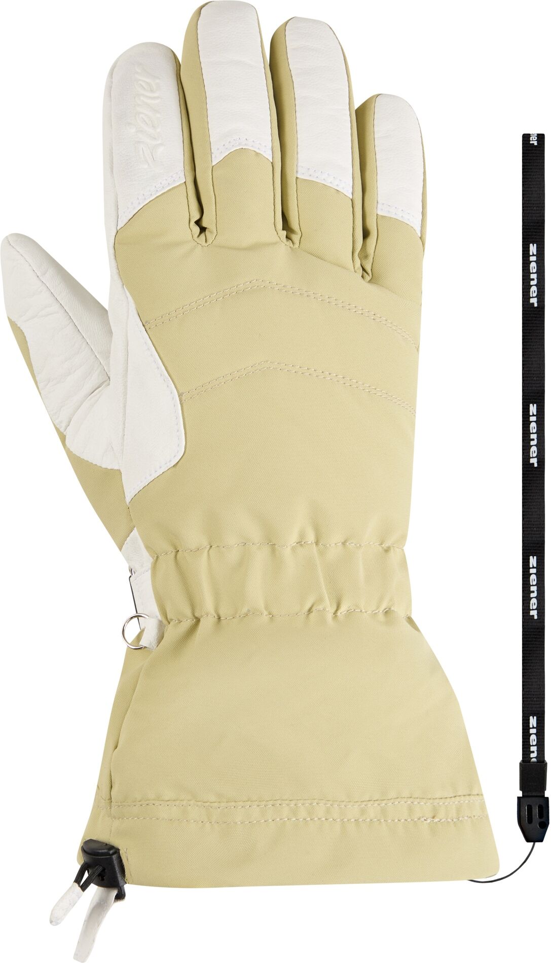 Strickhandschuhe ZIENER "KILATANA-Z AS AW glove", Damen, Gr. 8,5, beige (sage leaf), Materialmix, Handschuhe Strickhandschuhe