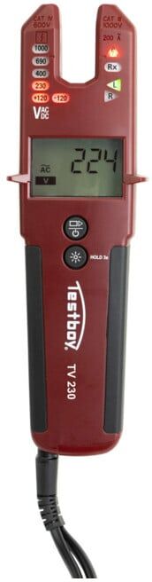 Testboy Testeur de tension TV 230 avec fonction pince (61311000)